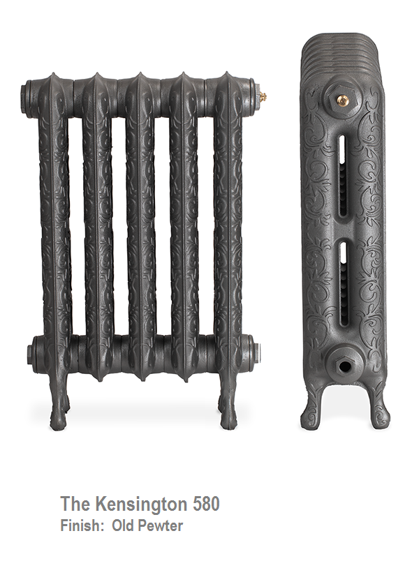 Kensington 580 Cast Iron Radiator - 25 Sections, 580 x 1809mm